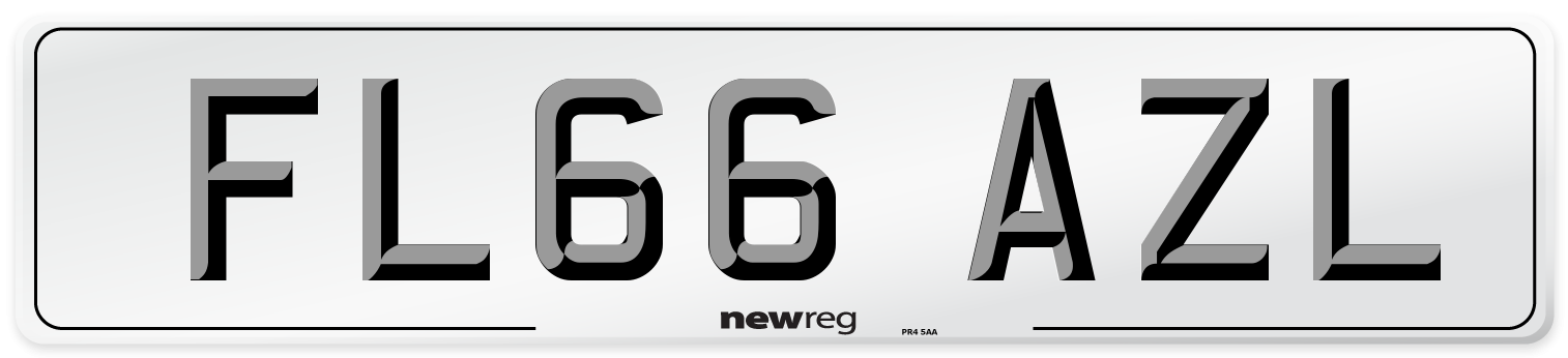 FL66 AZL Number Plate from New Reg